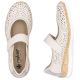 4. Rieker N4299-60 comfortable women's shoes with openwork velcro in beige