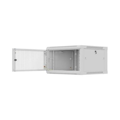 4. LANBERG WALL-HUNG RACK CABINET 19" 6U 600X600 GRAY PERFORATED DOOR (FLAT PACK)