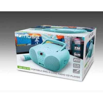 3. Muse MD-203 KB Portable Stereo System Analog FM Blue