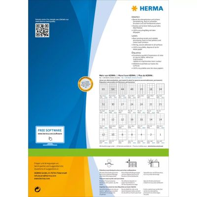 2. HERMA 4627 Self-Adhesive Labels Rectangle Permanent White 800 pcs.