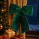 20. GREEN DECORATIVE BOW 39x50CM MICA