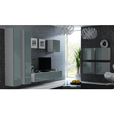 4. VIGO square display cabinet 50/50/30 white/grey gloss