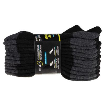 5. Skechers 6pk No Show Socks S108264-BLK