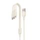 Dudao L7SE 3in1 USB-A - 2x USB-C / Lightning 66W Cable 1.2m - beige