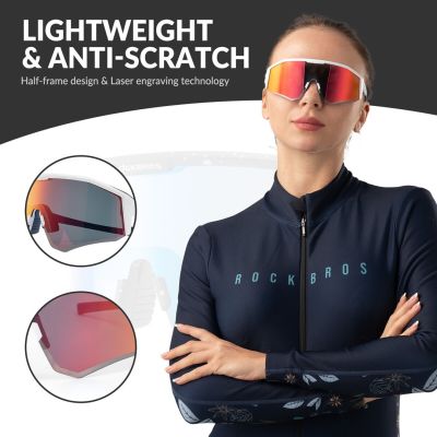 2. Rockbros SP297 pink polarized sports glasses.