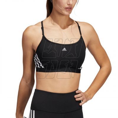 5. adidas Aeroreact Training Light-Support 3-Stripes Bra W HC7862 sports bra