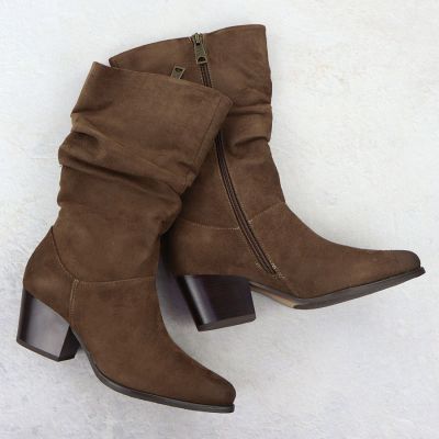 10. Brown Vinceza Suede Boots 26-58597