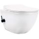 Toilet bowl with bidet function - with mixer tap