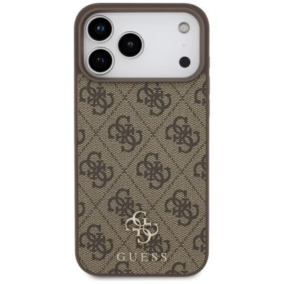 3. Guess 4G Small Classic Logo MagSafe Case for iPhone 17 Pro Max / 18 Pro Max - Brown