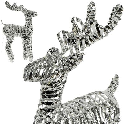 6. REINDEER DECORATION 60 CM 60 LED SILVER