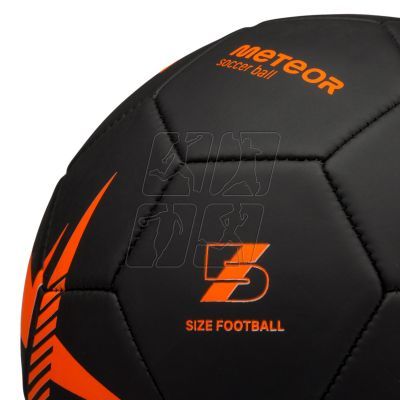 3. Meteor Spin 5 Soccer Ball Black/Orange 17272