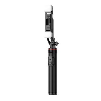 10. Selfie stick WC12YDS 1.3m aluminum alloy telescopic tripod with dual lamp and phone holder - black