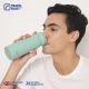 4. TRAVEL BLUE GREEN THERMAL BOTTLE
