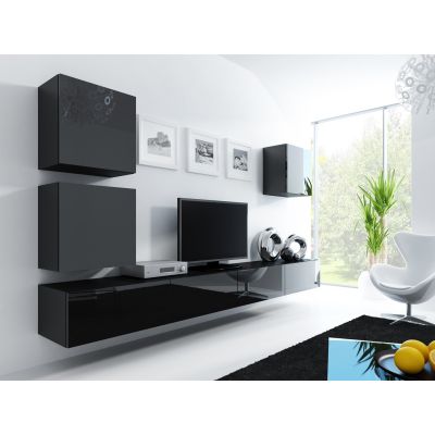 4. TV cabinet VIGO '180' 30/180/40 black/black combination