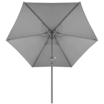 20. GARDEN FURNITURE SET TABLE 4 CHAIRS AND GRAY UMBRELLA