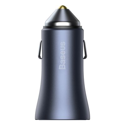 6. Baseus Golden Contactor Pro fast car charger 2x USB 40 W Quick Charge SCP FCP AFC + USB cable - USB Type C gray (TZCCJD-A0G)