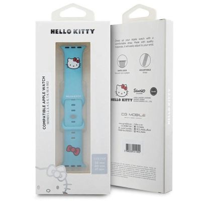 5. Hello Kitty Silicone Kitty Head strap for Apple Watch 38/40/41mm - blue