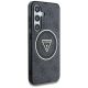 4. Guess 4G Glitter Triangle Buttons MagSafe Case for Samsung Galaxy S25 Plus Black