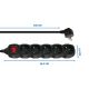 2. ESPERANZA POWER STRIP 5 OUTLETS 5M SWITCH BLACK ELK216K