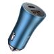 2. Baseus Golden Contactor Pro fast car charger USB Type C / USB 40 W Power Delivery 3.0 Quick Charge 4+ SCP FCP AFC + USB Type C cable - Lightning blue (TZCCJD-03)