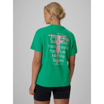 2. Women's loose T-shirt with print 4F 4FRSS26TTSHF4516-42S
