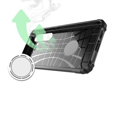 6. Hybrid Armor Case for Samsung Galaxy S24 FE Armored Hybrid Case - Black