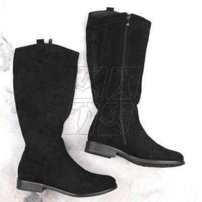 5. Openwork suede boots Vinceza W JAN234A black