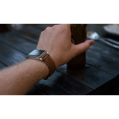 8. Nomad NM1A4RST00 Smart Personal Accessory Band Brown Leather