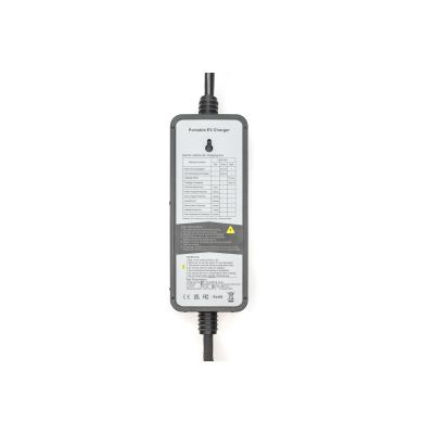 10. EV charger with adjustable charging power 1.8-3.7 kW, with bag, 5 m, 230 V, Type F 7/4 to Type 2