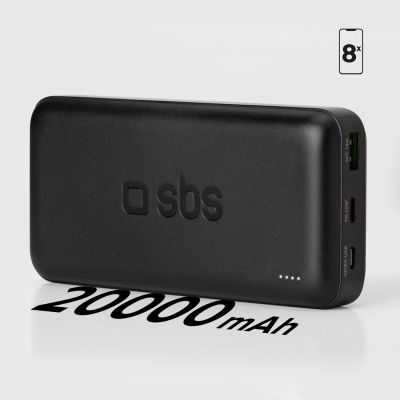 7. Powerbank SBS TTBB20000PD20K 20000 mAh 20W PD USB-C, USB-A, Micro-USB - black