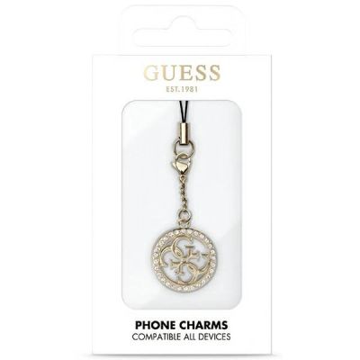 2. Guess case GUCPM4DRD Phone Strap 4G Rhinestone Charm