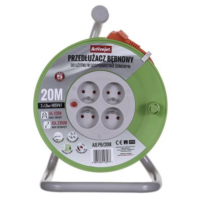 Activejet PB/20m extension cable reel