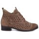 2. Women's openwork suede ankle boots, dark beige, Filippo 58620