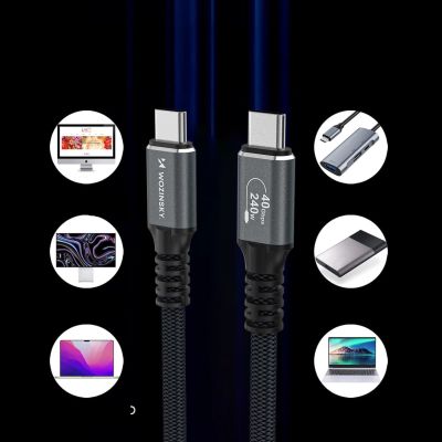 5. Wozinsky WPS-UY415S USB-C USB4 Cable 40Gb/s 240W 1.5m 4K - Black