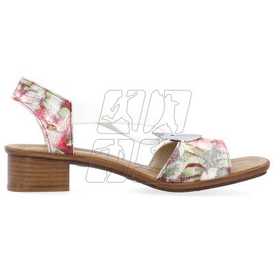 2. Comfortable floral sandals Rieker W RKR334C multicolor