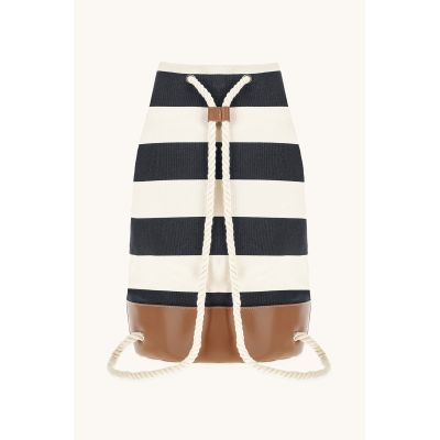 4. Paul&Shark navy blue and ecru unisex fabric bag 26418102-H21 - elegant and practical