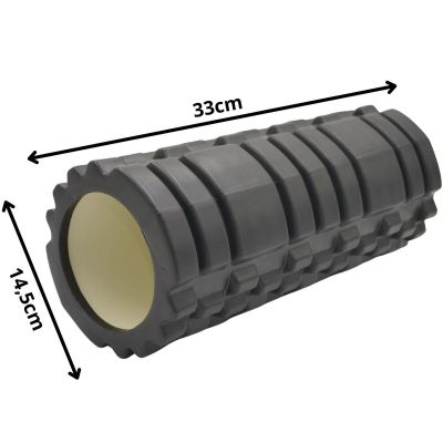 12. EXERCISE ROLLER 33x15CM BLACK PURE 2 IMPROVE