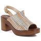 Women's wicker heeled sandals M.Daszyński MR23126-7