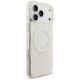 4. Guess IML Flowers Electro Pearl Strap MagSafe Case for iPhone 17 Pro Max - White
