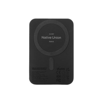 4. Native Union PB-5KMS-BLK-Q2 Power Bank 5000mAh Wireless Charging Black