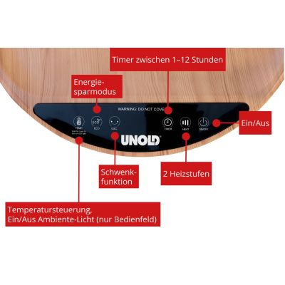 3. Unold Henry Ceramic Brown Fan Heater Table (86545)