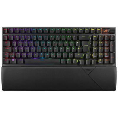 ASUS ROG Strix Scope II 96 Wireless Gaming Keyboard USB + RF Wireless + Bluetooth QWERTZ German Black