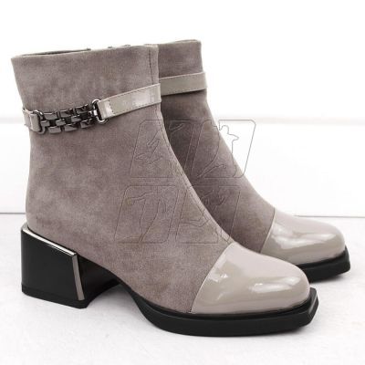 2. D&amp;A S.Barski ankle boots with decorative heel Premium Collection W MR880-018 OLI269C