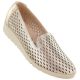 Women's openwork gold lords shoes Jezzi RMR1628
