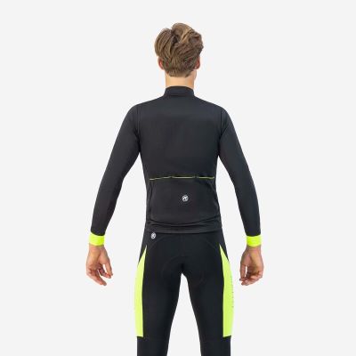 4. Rogelli CORE long sleeve t-shirt black-fluorescent XL