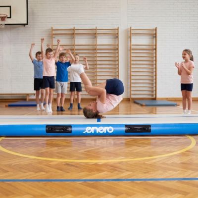 22. AIR TRUCK GYMNASTIC MATTRESS MAT ACROBATIC PATH 300X100X15CM ELECTRIC PUMP BLUE