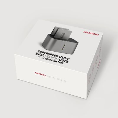 10. AXAGON ADSA-DC USB3.2 Gen1 Docking Station - 2x SATA 6G CLONE DUAL HDD ASMedia