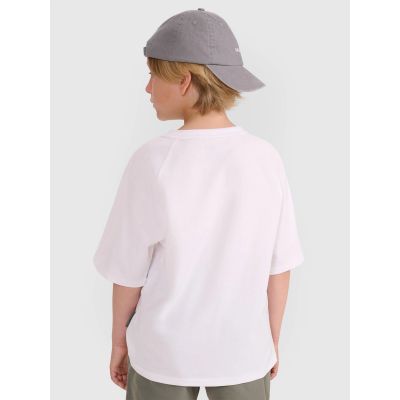 3. Plain Oversized Boys' T-Shirt 4F 4FJWAW25TTSHM2411-10S