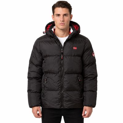 5. Men’s parka Geographical Norway ANCELO BLACK DB MEN 001 (WY4478H/GN-BLACK)