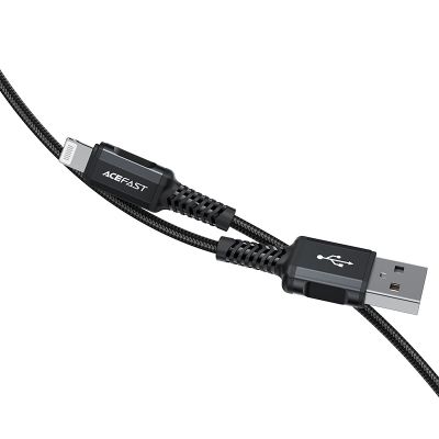 4. Acefast MFI USB - Lightning cable 1.8m, 2.4A black (C4-02 A Black)